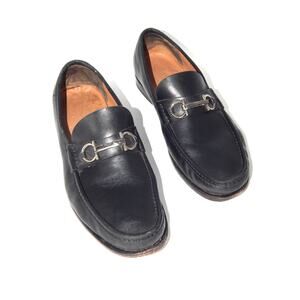 Salvatore Ferragamo Men Black Leather Loafer Size 11